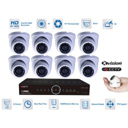 Analogový kamerový systém AHD 8x kamera 1080P s 15m IR a DVR