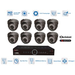 AHD Kamerové systémy - 8x kamera 1080P s 40m IR a DVR