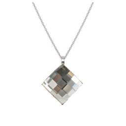 Stříbrný přívěsek Chessboard Black Diamond