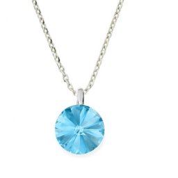 Stříbrný přívěsek Rivoli Aquamarine