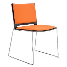 Plastová židle FILO s čalouněním