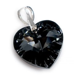 Stříbrný přívěsek srdce Silver Night 18 mm