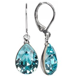 Visací náušnice Pear Light Turquoise