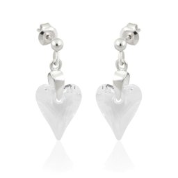 Stříbrné visací náušnice Wild Heart Crystal