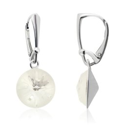 Stříbrné visací náušnice Sea Urchin Crystal
