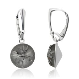 Stříbrné visací náušnice Sea Urchin Silver Night