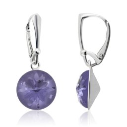 Stříbrné visací náušnice Sea Urchin Tanzanite