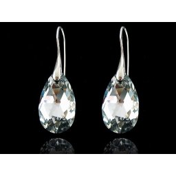 Stříbrné náušnice Pear Light Chrome