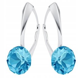 Stříbrné náušnice Xirius Aquamarine 8 mm