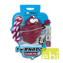 EBI COOCKOO TORNADO F3 s provazem, hračka pro psy 13-30KG, červená, 110x89x89mm/80% guma