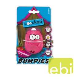 EBI COOCKOO BUMPIES SHORTY, jahodová příchuť, hračka pro psy do 9Kg, rúžová 70x56x48mm