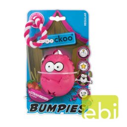 EBI COOCKOO BUMPIES REG. s provazem, jahodová příchuť, hračka pro psy 7-16KG, rúžová, 85x68x58mm