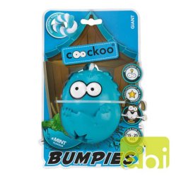 EBI COOCKOO BUMPIES GIANT s provazem, matová příchuť, hračka pro psy 13-30KG, modrá, 110x87x75mm