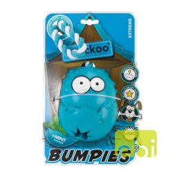 EBI COOCKOO BUMPIES EXTREME s provazem, mátová příchuť, hračka pro psy nad 27KG modrá,130x102x88mm