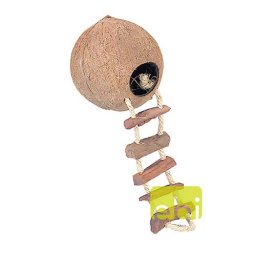EBI COCONUT kokosový domeček s žebříkem 130mm