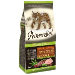 Primordial Grain Free Cat Adult Duck and Turkey 2 kg