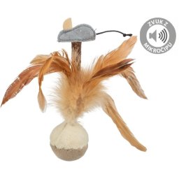 Bobo hračka s peřím a mikročipem 15 cm