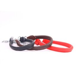 COBBYS PET obojek stahovací kožený kulatý 8mm/35cm