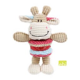 EBI DOG TOY COW PLAY ca.15,5x21cm with squeaker/TPR-ring