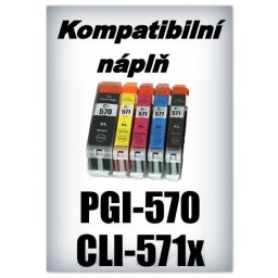 Handsome - Náplně do tiskáren Canon PGI-570 XL a CLI-571 XL - SADA 5 náplní - kompatibilní