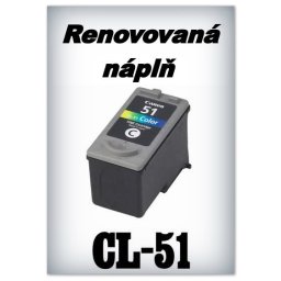 SuperNakup - Náplň do tiskárny Canon CL-51 - color - renovovaná