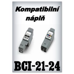 Handsome - Náplně do tiskáren Canon BCI-21 (BCI-24) - SADA 2 náplní (BK+C) - kompatibilní