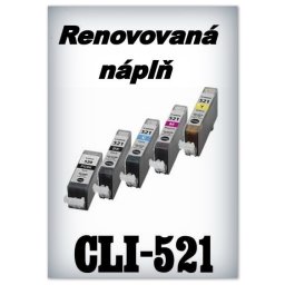 SuperNakup - Náplně do tiskáren Canon CLI-521x - SADA 5 náplní - renovované