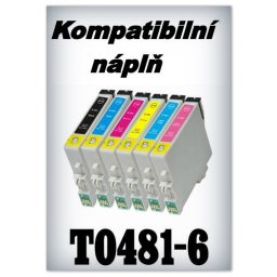 Handsome - Náplně do tiskáren Epson T0481-T0486 - SADA 6 náplní - kompatibilní