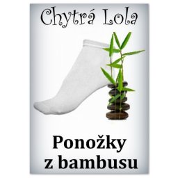 Chytrá Lola - Ponožky z bambus. vlákna - vel: 38-42/dámské/bílé (BP02)