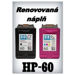 SuperNakup - Náplně do tiskáren - SADA HP-60 - black + HP-60 - color - renovované