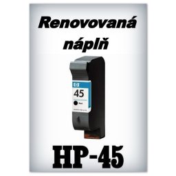 SuperNakup - Náplně do tiskáren HP-45 - black - MEGA SADA 10 náplní - renovované
