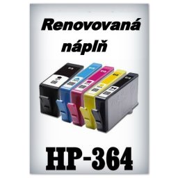 SuperNakup - Náplně do tiskáren HP-364 XL - SADA 4 náplní - renovované