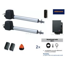 Hörmann RotaMatic P2 SK 4554056 BiSecur pohony pro dvoukřídlou bránu do průjezdu 5m, fotobuňky, dálkové ovládání, maják