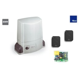 NICE THOR motor pro posuvné brány do 1500 kg; 230V, 400W, 800N, 1x el. ROA37, 1x FLO2RE, mechanický koncový spínač