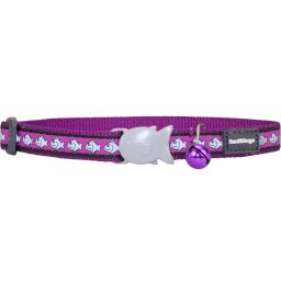 Red Dingo Obojek pro kočky reflexní 20 - 32 cm Barva: fialová