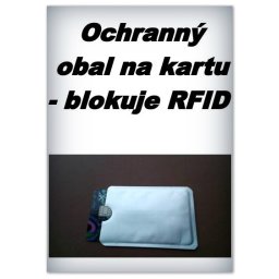 Ochranný obal na bezkontaktní kartu - blokuje RFID - 10 ks - stříbrné