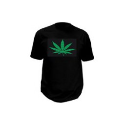 Led tričko - Cannabis