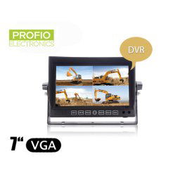 DVR 7 "couvací LCD monitor s možností připojení a nahrávání záznamu ze 4 couvacích kamer