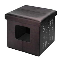 EBI D&D PET-OTTOMAN L , D-BROWN SLEEP, HIDE, PLAY, 38X38X38CM Domeček a taburet