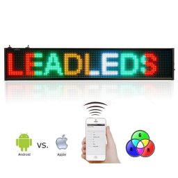 Programovatelný LED displej 50 cm X 9,6 cm ve čtyřech barvách - červená, zelená, žlutá, bílá