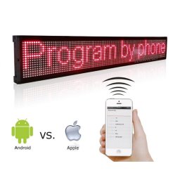 LED displej pro obchody červený s Wifi - iOS / Android - 101cm šířka