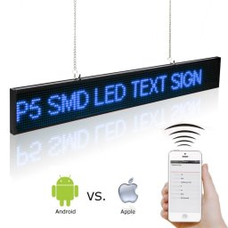 LED tabule reklamní s WIFI - 50 cm s podporou iOS a Android - modrá