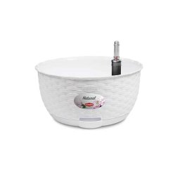 STEFANPLAST Natural samozavlažovací květináč DELUXE +self-watering system 30cm white