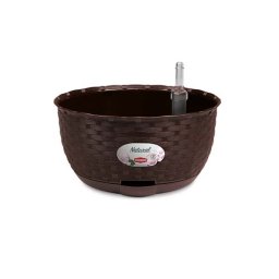 STEFANPLAST Natural samozavlažovací květináč DELUXE +self-watering system 30cm hnědý
