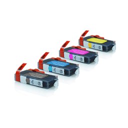 Canon BCI-3eBk, BCI-6CMY Kompatibilní, bez čipu 4 Ks