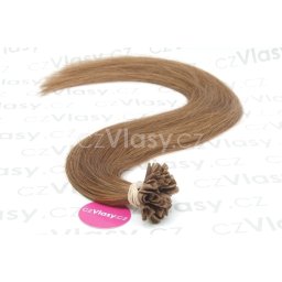Indické vlasy na metodu keratin odstín 12 Délka: 60 cm, Hmotnost: 1 g/pramínek, REMY