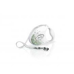 flexi Glam Splash Leaf popruh S 3m bílé 12kg SWAROVSKI®