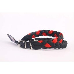 COBBYS PET Obojek pletený kožený 20mm/40cm