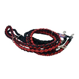 COBBYS PET Vodítko kožené pletené 16mm /220cm přepínací