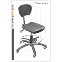 Průmyslová židle SYSTEM PRO BLACK 1B+2A+3A+4A+5C